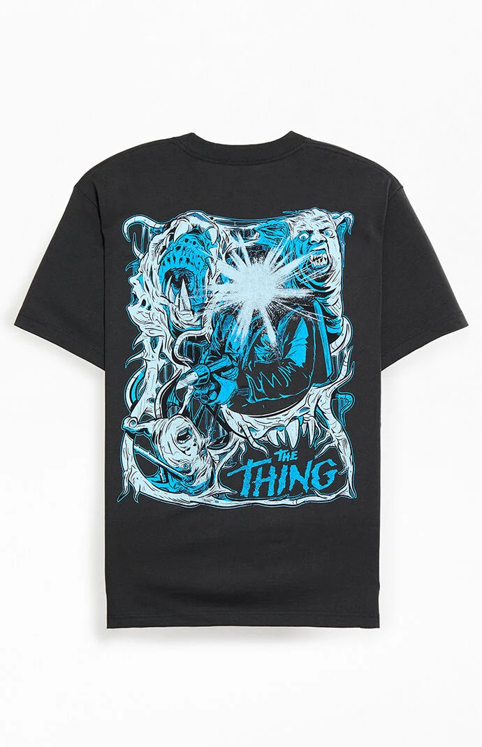 Men's Thing Alien Terror T-Shirt in Washed Black - Size Large