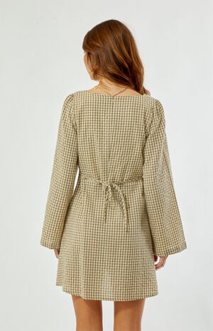 Luca Long Sleeve Checker Mini Dress image number 2