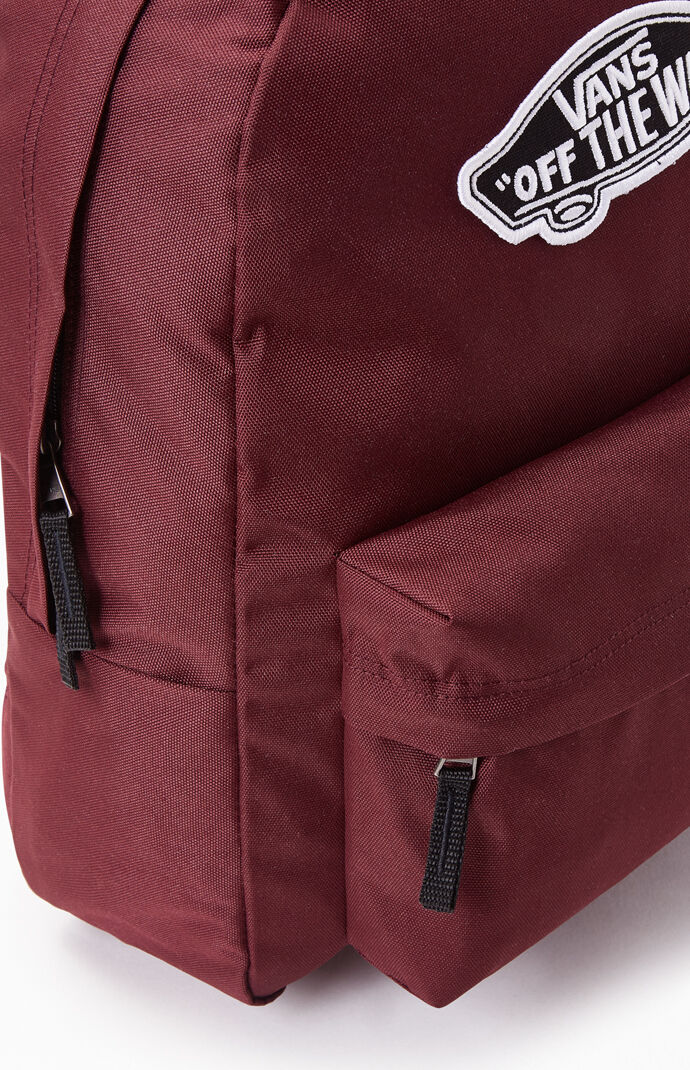 burgundy vans backpack