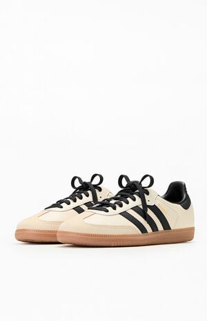 Women's Black & Cream Samba OG Sneakers image number 2