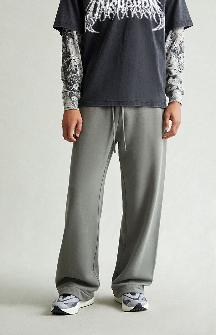 Pacsun Green Fleece Extreme Baggy Sweatpants