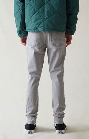 Eco High Stretch Gray Stacked Skinny Jeans image number 4