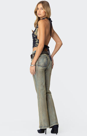 Paz Printed Mesh Top image number 2