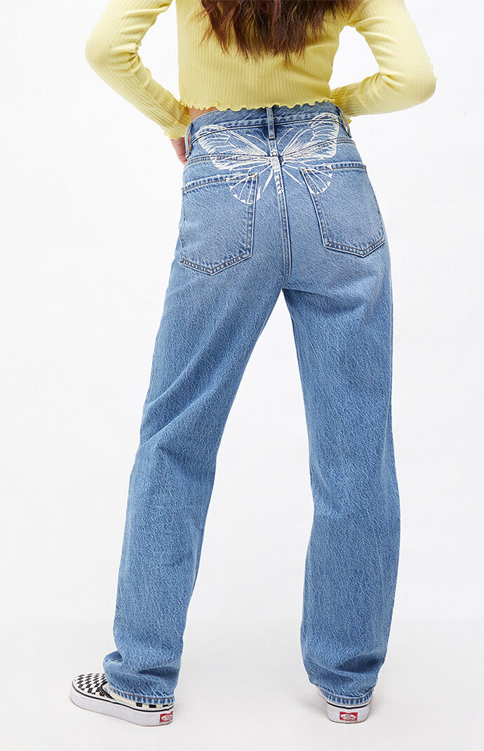 PacSun Eco Butterfly Wings Dad Jeans 