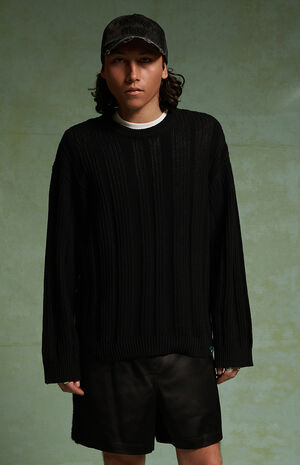 by Pacsun Tonal Stripe Long Sleeve Sweater image number 2