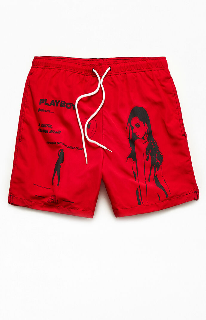 Pacsun playboy 2025 swim trunks