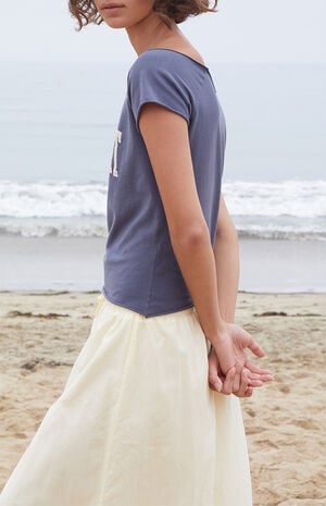 Blue Bonnie Newport Off-The-Shoulder Top image number 3