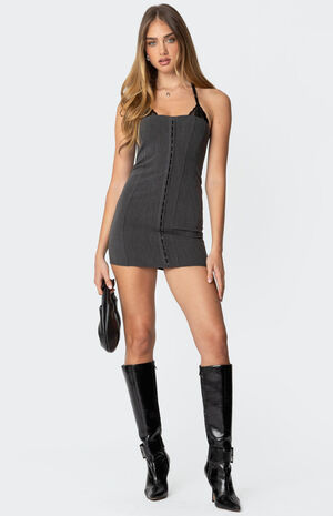 Peekaboo Lace Bra Mini Dress image number 5