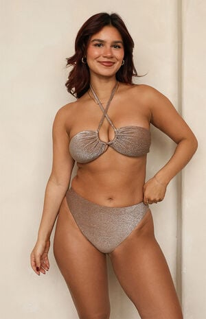 Amalfi String Tie Bandeau Bikini Top image number 4