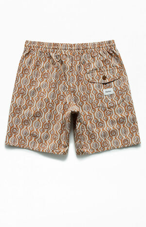 Eco Tan Floral Stripe 17" Swim Trunks image number 2