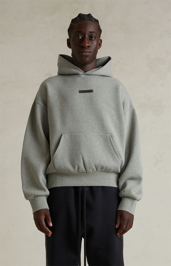 Fear of God ESSENTIALS Concrete Heather Classic Fleece Hoodie | Pacsun