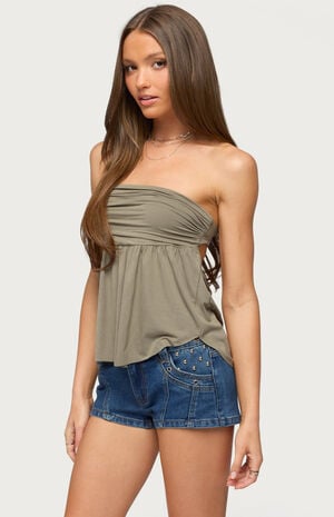 Bowey Draped Cutout Strapless Top image number 2