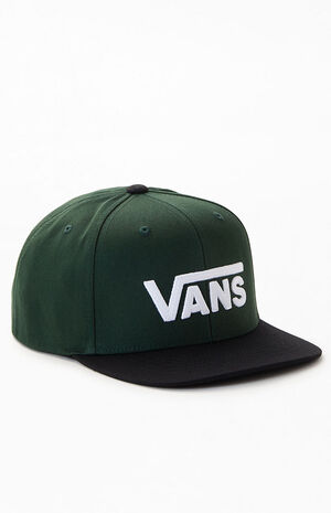 Green Kids Drop V Snapback Hat image number 1