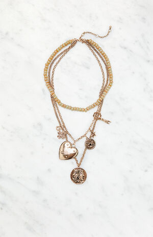 Layered Chunky Charm Necklace image number 1