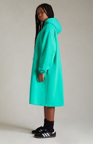 Essentials Mint Leaf Hooded Dress image number 2