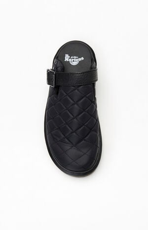 Black&nbsp;Zebzag&nbsp;Quilted Canvas&nbsp;Slingback Platform Mules image number 5