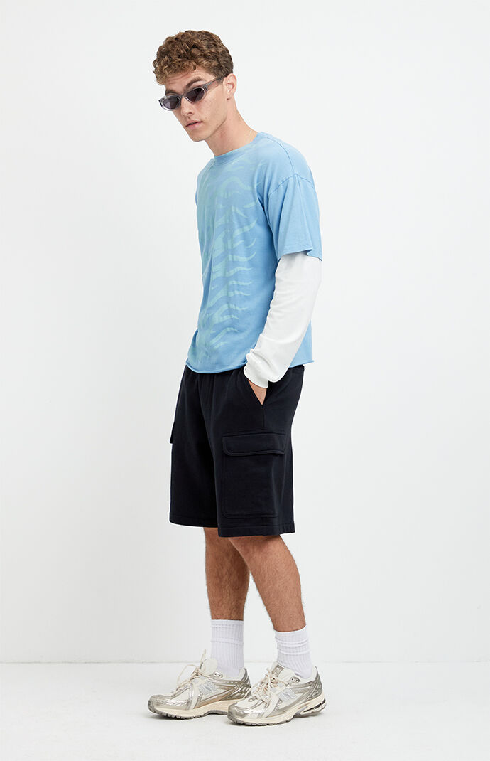 Pacsun Shawn Fleece Baggy Cargo Sweat Shorts | Pacsun