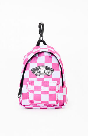 Kids Micro Old Skool Checkerboard Backpack Bag Charm image number 1
