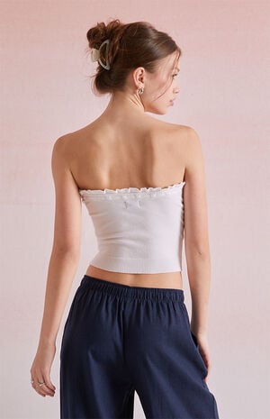 Ruffle Edge Tube Top image number 3