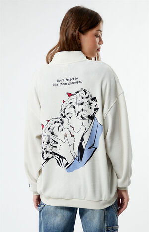 Smitten Waffle Knit Henley Sweatshirt image number 2