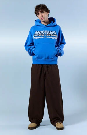 Brown Drawstring Baggy Trousers image number 1