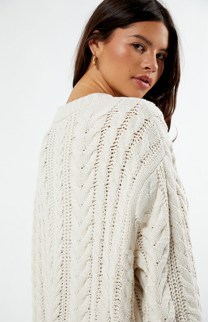 LA Hearts Rory Cable Knit Sweater PacSun