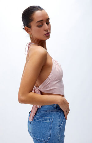 Bustier Handkerchief Cami Halter Top image number 2