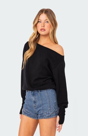 Off Shoulder Oversized Sweater image number 3