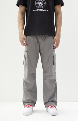 Oyster Gray Baggy Cargo Pants image number 2