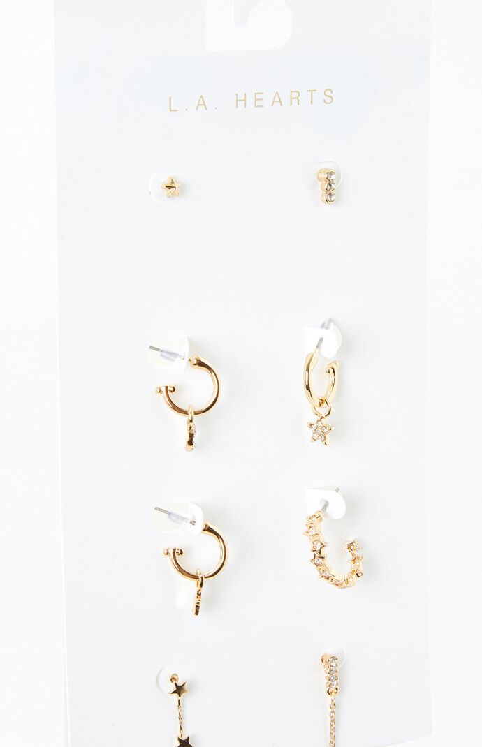 3 Pack Star Earrings
