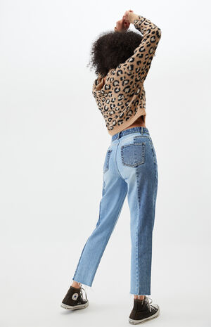 PacSun Two Panel High Waisted Straight Leg Jeans