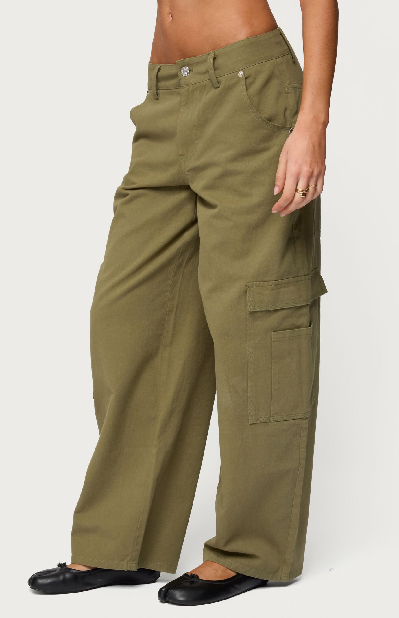 Edikted Jadah Low Rise Baggy Cargo Pants
