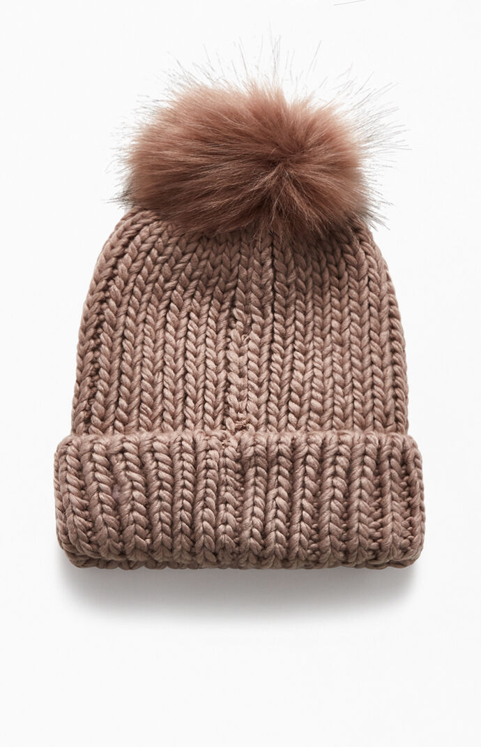 Cozy Faux Fur Pom Beanie