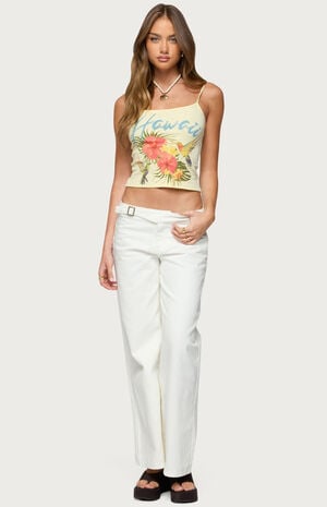 Buckle Low Rise Straight Leg Pants image number 4