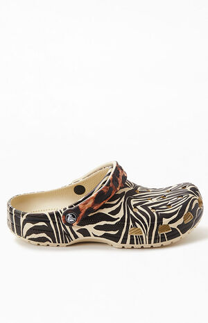 Women's Classic Animal Remix Print Clogs image number 2