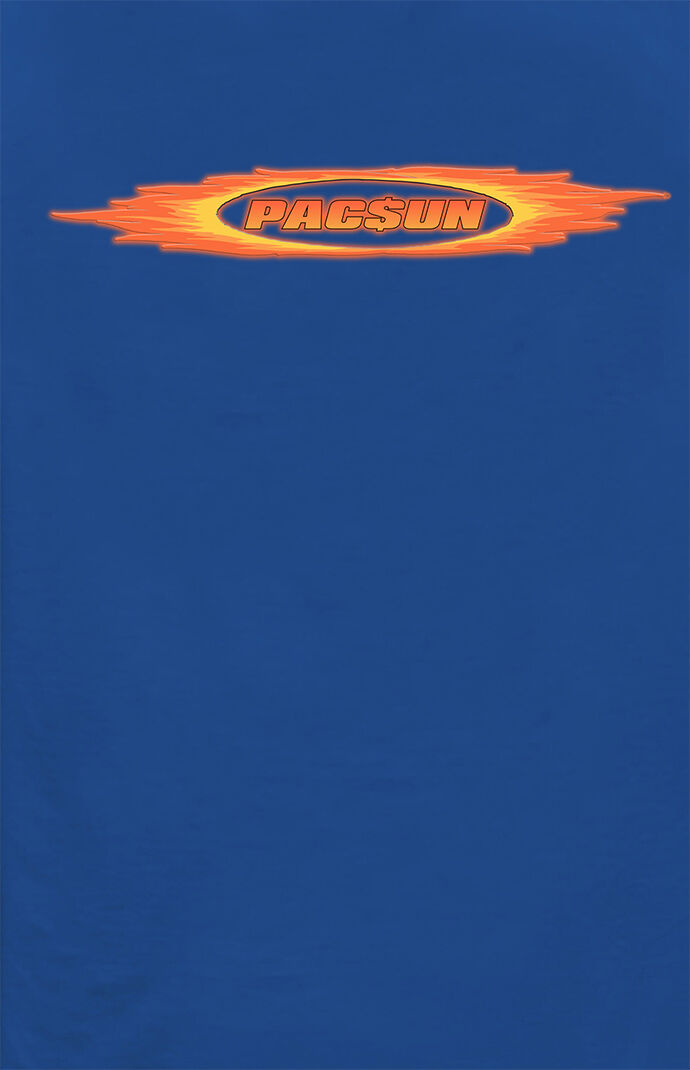 Royal Blue Flames Logo T-Shirt