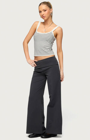 Petite Wide Leg Fold Over Pants image number 4