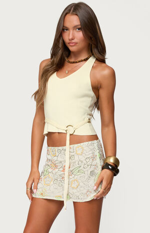 Kez Belted Knit Halter Top image number 2