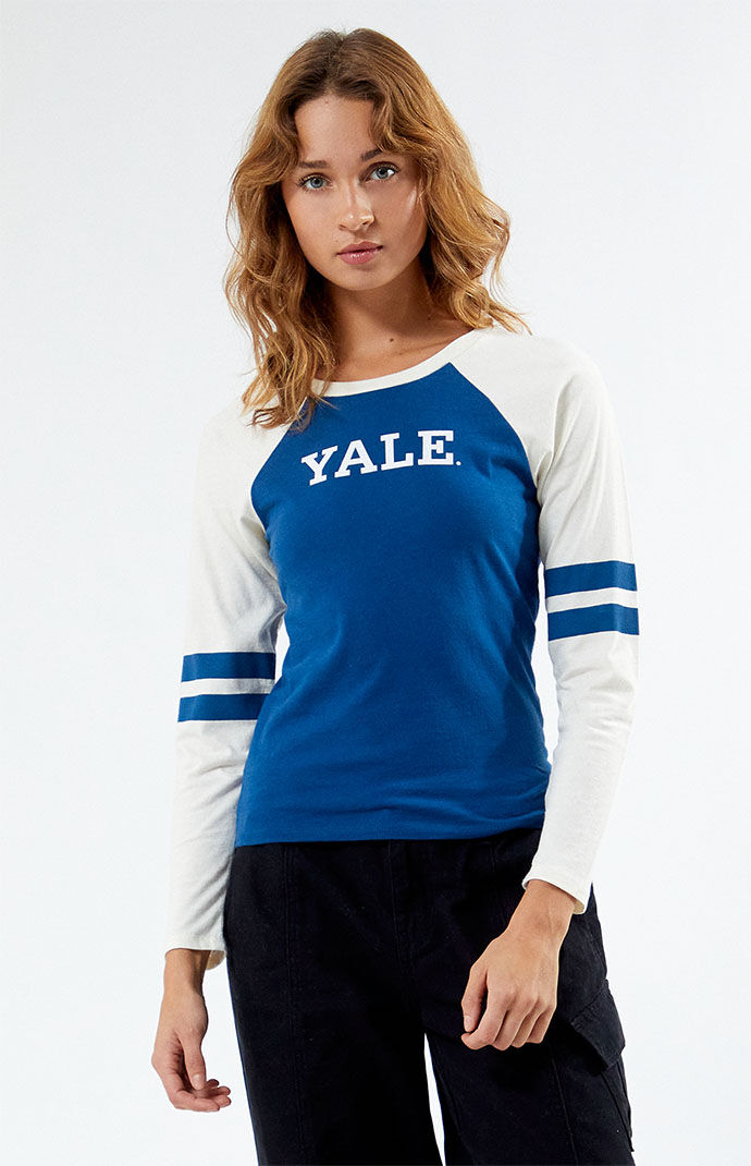 YALE Striped Raglan Long Sleeve T Shirt PacSun