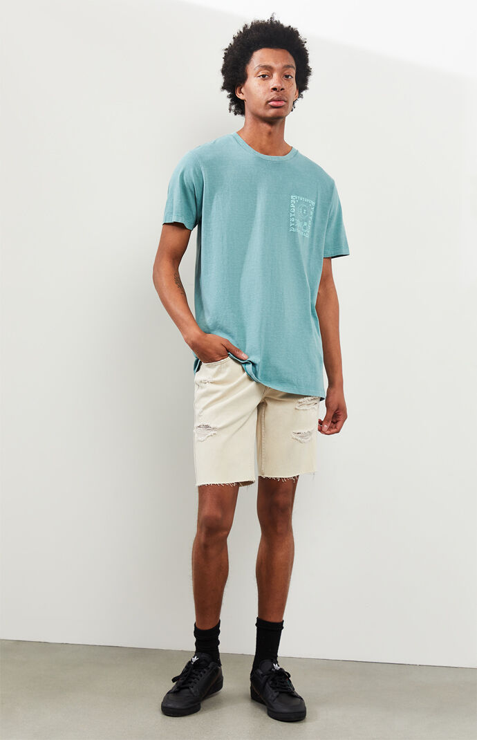 Khaki Denim Shorts