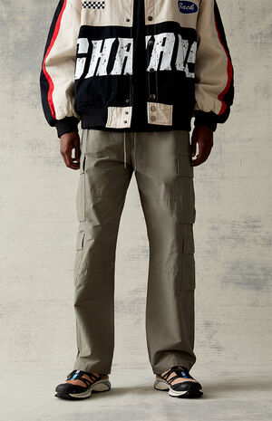 Olive Baggy Cargo Pants image number 2