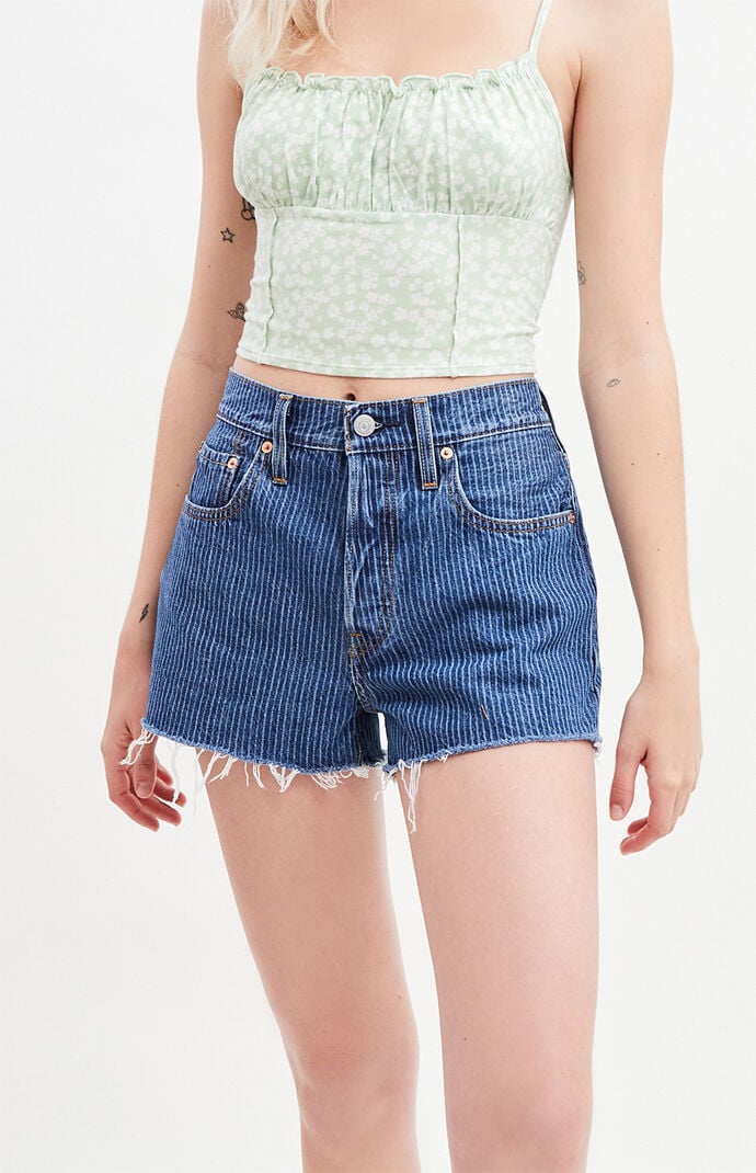 Levi's 501 Striped Denim Shorts