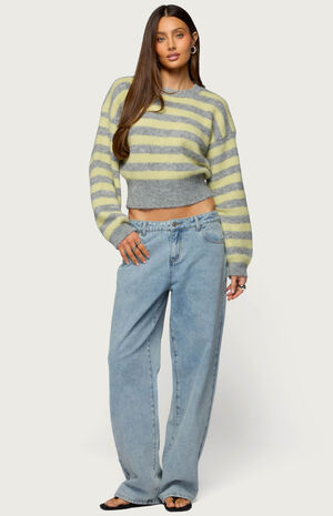 Dalina Washed Low Rise Baggy Jeans image number 4