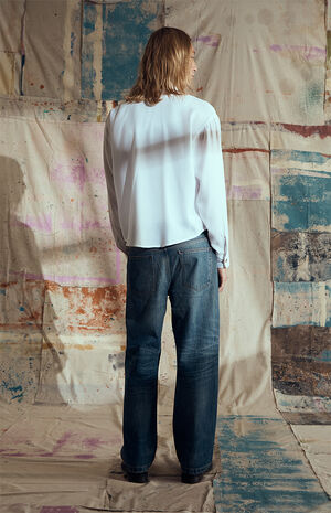by Pacsun White Cloud Long Sleeve Button Down Shirt image number 2