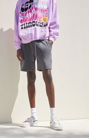Graphite Fleece Garment Dyed Sweat Shorts image number 3