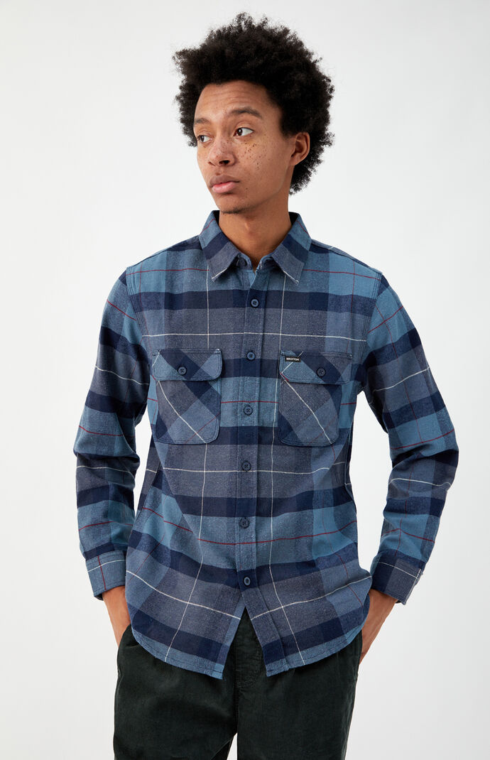 Blue Bowery Plaid Flannel Shirt