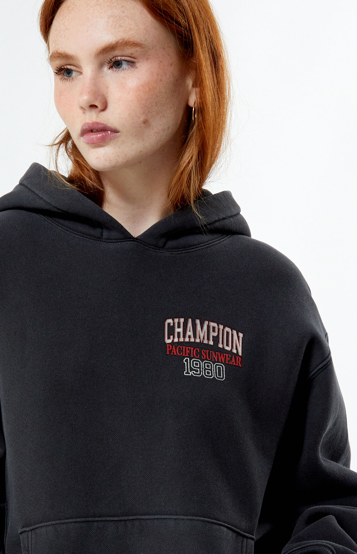 Red champion hoodie pacsun outlet