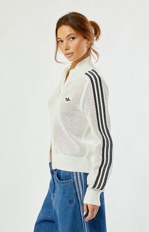Off White Crochet Track Jacket image number 2