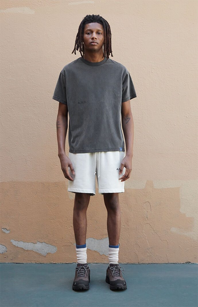A.R.C. Black Vintage Wash Heavyweight Cropped Boxy T-Shirt