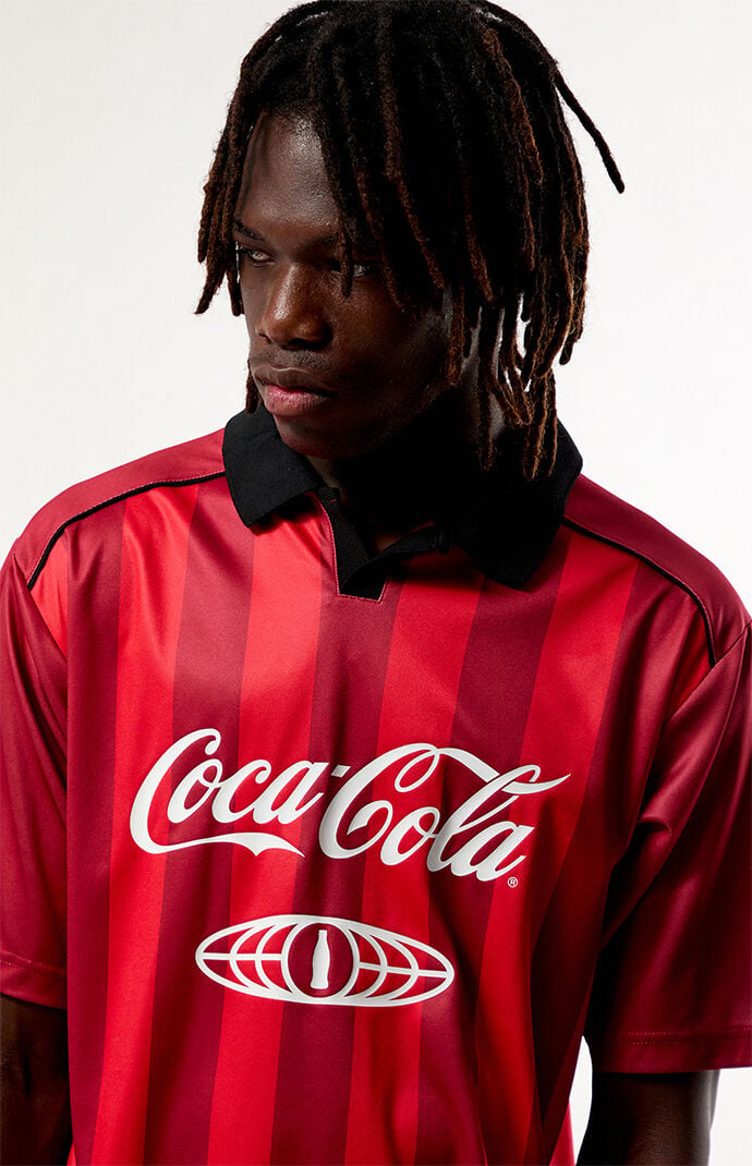 Coca Cola by Pacsun Sport Tek Short Sleeve Soccer Jersey